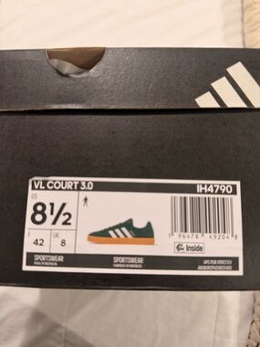 adidas VL Court 3.0 Sneakers - Dark Green with Gum Sole